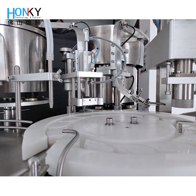 작은 묶음 파마 액체 제조업을 위한 10 밀리람베르트 물약병 액 충전 뚜껑봉함기 25BPM