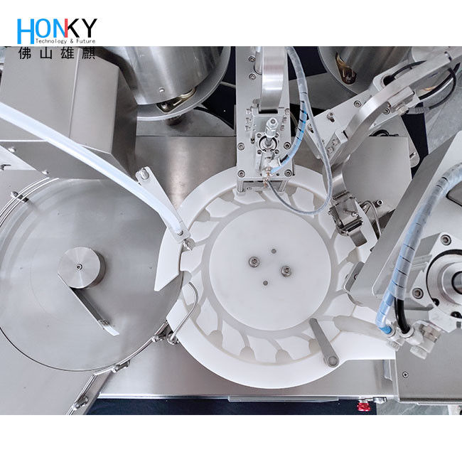 작은 묶음 파마 액체 제조업을 위한 10 밀리람베르트 물약병 액 충전 뚜껑봉함기 25BPM