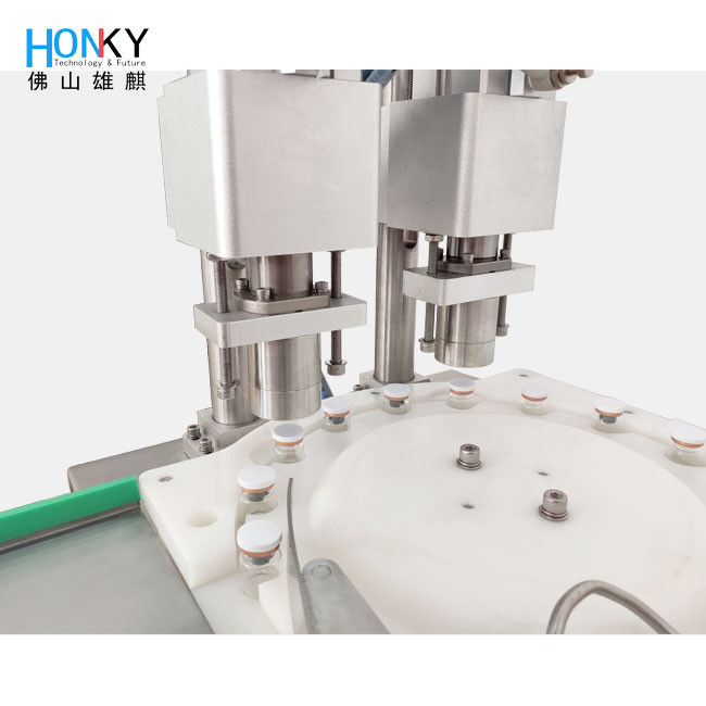 유리 병 밀폐를 위해 두 개의 머리와 3600 BPH를 가진 자동 플라스크 캡 머신