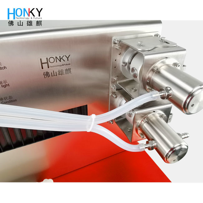 220V/50Hz 완전 자동 스테인리스 스틸 액체 충전 기계, 분당 60-80 병 속도