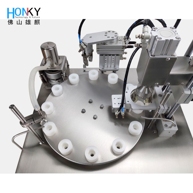 Desktop Small Vial Liquid Perfume Filling Capping Machine With High Precision Pump And Servo Motor For Small Vial Capping Packing